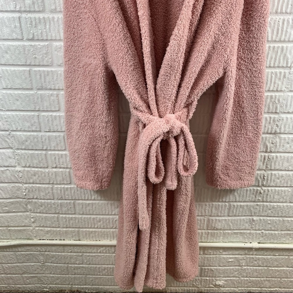 Barefoot Dreams CozyChic Robe Heathered Rose 3 - Picture 4 of 7